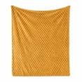 thumbnail image 1 of Eastern Soft Flannel Fleece Throw Blanket, Simplistic Outline Motif Repetitive Pattern Print, Cozy Plush for Indoor and Outdoor Use, 70" x 90", Orange and White, by Ambesonne, 1 of 5