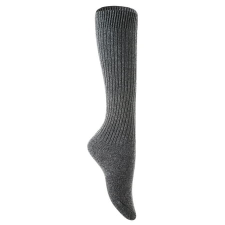 

Lian Style Big Girl s 2 Pairs Knee-high Knitted Wool Socks stripped FS05 Size XL(Grey)