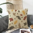 thumbnail image 3 of Funda de almohada con flores silvestres, flor romántica, hojas naturales, funda de cojín cuadrada acogedora, 3 of 5