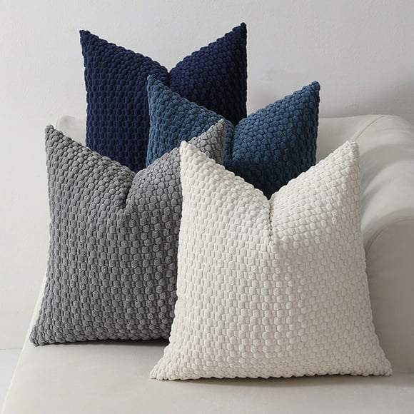 KTTECTOA 4 Pcs Soft Weave Pillowcases Set Standard Size Breathable Face Friendly Pillow Shams Decorative Weave Pillow Case Covers Clearance Decor Canada Days Holiday Gifts Holiday Gifts