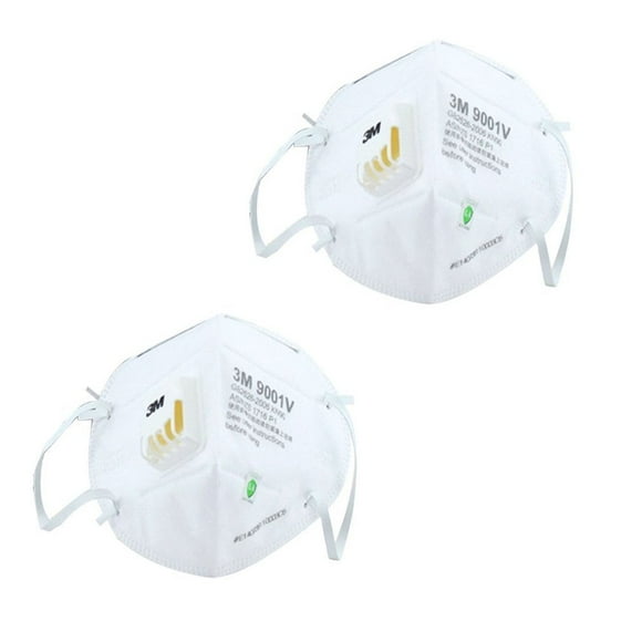 25PCS 3M 9001V Mouth Dust Respirator Folding Protection Disposible Hanging Ear Single Piece Exhalation Valve Filter