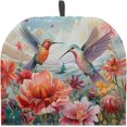 thumbnail image 1 of Yuosegray Flower Hummingbird Teapots Dust Cover Insulated Breakfast Pot Cover Tea Kettle Lid Home Tea Cozy for Teapot Drawstring Kettle Covers Portable Breakfast Warmer for Home Kitchen, 1 of 1