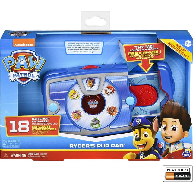 Patrol de PAW, almohadilla interactiva de Ryder con 18 sonidos y frases, para niños de 3 a PAW Patrol Paw Patrol
