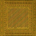 thumbnail image 1 of Ahgly Company Indoor Square Persian Yellow Traditional Area Rugs, 4' Square, 1 of 4