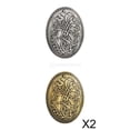 thumbnail image 1 of Broche Hugo de 3 piezas con símbolo de escudo medieval chal ovalado, 1 of 10