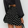 thumbnail image 5 of Idoravan Women's Basic Versatile Skirt Clearance Women High Waist Dot Print Mini Skirt Elasticity Waist A-Line Short Skirt, 5 of 9