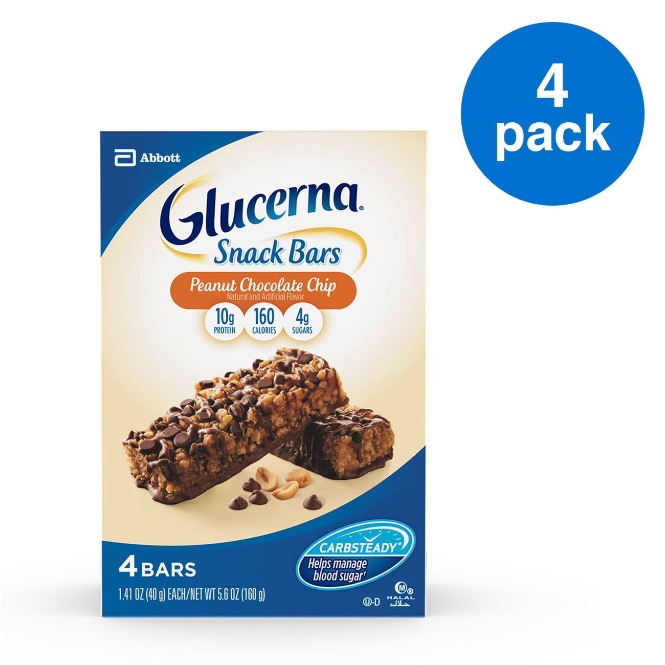 Glucerna Snack Bars, To Help Manage Blood Sugar, Peanut ...