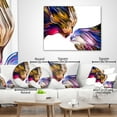 thumbnail image 4 of Designart Light Blue Fractal Glass Texture - Abstract Throw Pillow - 18x18, 4 of 4