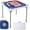 Navy, variant on Giantex Folding Mahjong Table, 35" Square Card Table with Cup Holders, Removable Noise Reduction Mat, HDPE Tabletop, 4-Player Portable Domino Tables for Poker Blackjack Board Game (Navy)