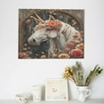 thumbnail image 6 of Gukieu Vintage Floral White Horse Print Horizontal Canvas Decorative Painting 12x16 Inch Shrinkage Resistant Frame Hanging Home Wall Art Decor, 6 of 6