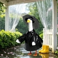 thumbnail image 5 of AZXY Black Raincoat Porch Goose Outfit, 23‑Inch Goose Clothing Costume for Cement Plastic Porch Goose Statue, Goose Clothes for Outdoor Garden Yard Lawn Patio Porch Decoration, 5 of 6