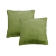 thumbnail image 2 of Home Soft Things Faux Fur Throw Pillow Cover 2 pcs Set - Green Moss - 20'' x 20'', 2 of 7
