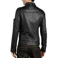 thumbnail image 2 of New Men's Genuine Lambskin Leather Slim Fit Biker Motorcycle Jacket For Men A083, 2 of 3