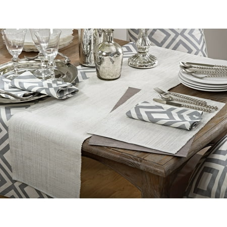 

Saro Lifestyle Shimmering Design Ribbed Placemat (Set of 4)White