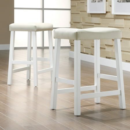 Weston Home Scottsdale Saddle Counter Stool White Set Of 2 Weston Home Scottsdale Saddle Counter Stool White Set Of 2