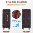 thumbnail image 5 of Hardshell Luggage Sets 3 Pieces 20"+28" Luggages and Cosmetic Case Spinner Suitcase with TSA Lock  Lightweight,Black, 5 of 8