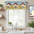 thumbnail image 2 of Farmhouse Valance Curtain Farm Animals Cute Sheep Sunflower Red Barn Window Valances Rod Pocket Short Curtains Window Treatments for Kitchen Bedroom Bathroom Laundry 42" x 18", 2 of 9