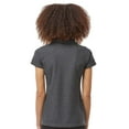 thumbnail image 3 of Tultex Women’s Short Sleeve Polo Shirt, 50/50 Cotton Polyester, Sport Pique Knit, Heather Charcoal, L, 3 of 5