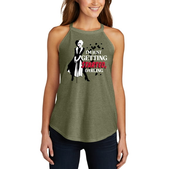 Just Getting Started - Juniors High Neck Tank Top
