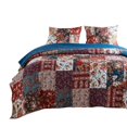 thumbnail image 2 of Benjara BM238352 Riga Floral Print Fabric King Size Quilt Set, Multi Color - 3 Piece, 2 of 5
