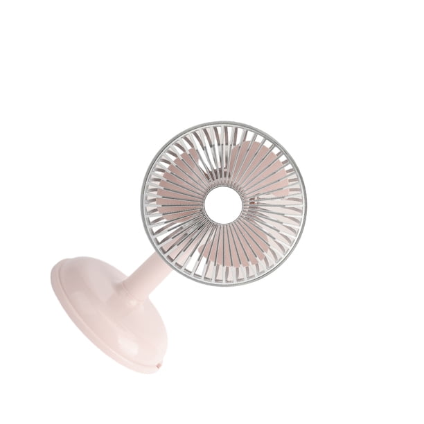 Wosthever Ventilador de escritorio recargable y ahorrador de energía, ventilador portátil recargable, ventilador Personal, ventilador Electrodomésticos rosa