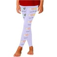 thumbnail image 2 of Pants for Girls Festive Printed Tapered Leggings Play Stretch Fit Holiday Season Trousers, 2 of 5