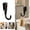 A, variant on Secure & Quiet Plastic S Hooks, Flexible Neck for Easy Twist & Lock, Completely Rust-Free, Holds up to 10 lbs, Black, Large