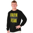 thumbnail image 5 of Christian Religion Faith Over Fear Long Sleeve TShirt Men Women Brisco Brands S, 5 of 6