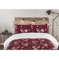 thumbnail image 5 of Ambesonne Space Down Alternative Quilt Comforter, Outer Space Astronaut Moon, Twin, Ruby Eggshell, 5 of 5