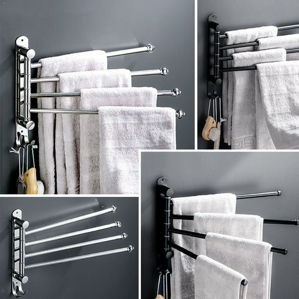 1PCS Porte-Serviettes Réglable 39CM à 69CM Pour Salle De Bain - Barre Simple Extensible En Acier Inoxydable Support Mural - Bricolage