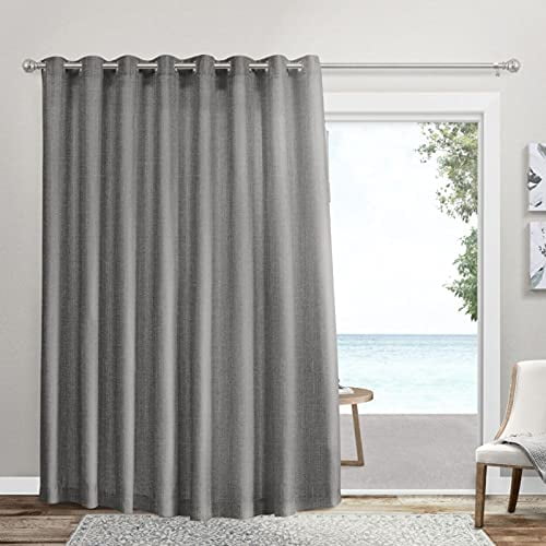 Exclusive Home Curtains Loha Patio Grommet Top Single Curtain Panel 108x96 Black Pearl Com Curtains Loha Patio Grommet Top, Exclusive Home Curtains Loha Linen