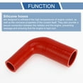thumbnail image 4 of Unique Bargains 1pcs 25-38mm 0.98"-1.50" ID 100mm 3.94" Length 90° Red Car Silicone Hose Universal, 4 of 7