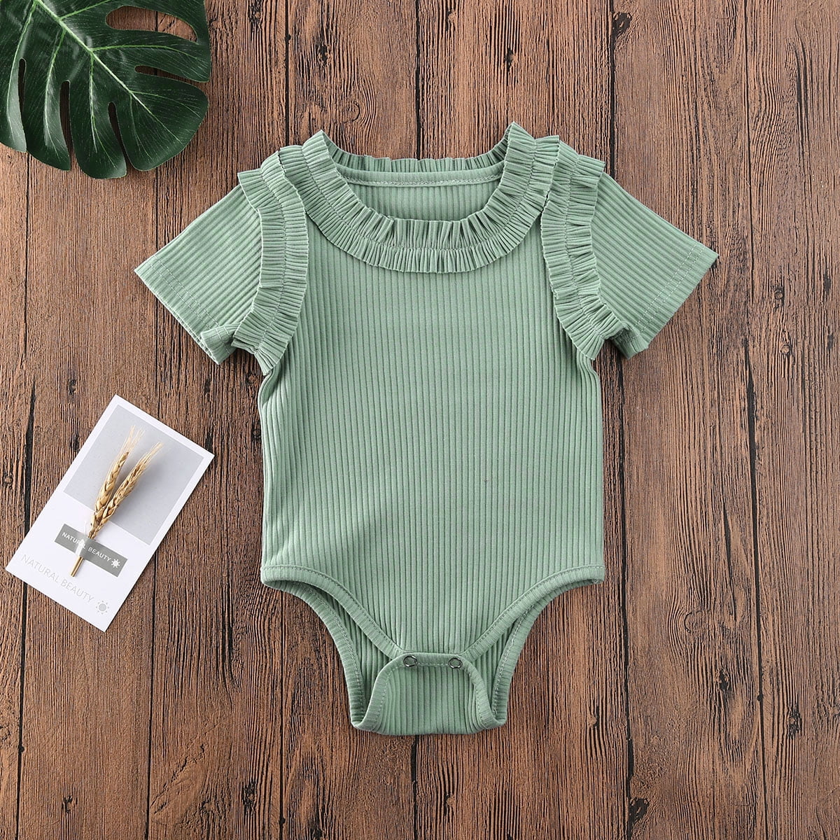 Summer Infant Toddler Kids Baby Girl Boy Simple Solid Romper Bodysuit Jumpsuit