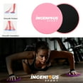 thumbnail image 6 of Ingenious Sport Core Sliders for Working Out - Pack of 2 Compact, Dual Sided Gliding Discs for Full Body Workout on Carpet or Hardwood Floor - Fitness & Home Exercise Equipment, Pink, 6 of 8