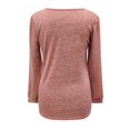 thumbnail image 5 of Women Summer Tops Women Fashion Round Neck Puff Sleeve U Neck T Shirt Coral Lace Shirt Ladies Long Tee Long Sleeve Tee Pack Girls plus Tight Top Athletic Shirts Silk V Necks Size Shirts Pink M, 5 of 5