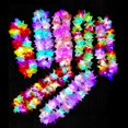 thumbnail image 2 of Leis hawaianos Led para decoración de fiesta, Leis de flores de arcoíris iluminados para fiesta Luau, collar de Lei hawaiano de Navidad, 2 of 4