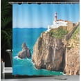 thumbnail image 4 of Ambesonne Colorful Shower Curtain, Cliff Rocks Sunny Day, 69"Wx70"L, Multicolor, 4 of 5