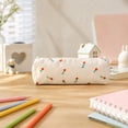 thumbnail image 7 of Cute Pencil Pouch, Slim Cylindrical Floral Print Pen Bag, Lightweight Portable Stationery Organizer for Office Desk Artist Creation and Travel Storage, 7 of 7