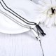 thumbnail image 2 of 2x collar con colgante de urna de cremación para acero inoxidable conmemorativo con circonita, 2 of 4