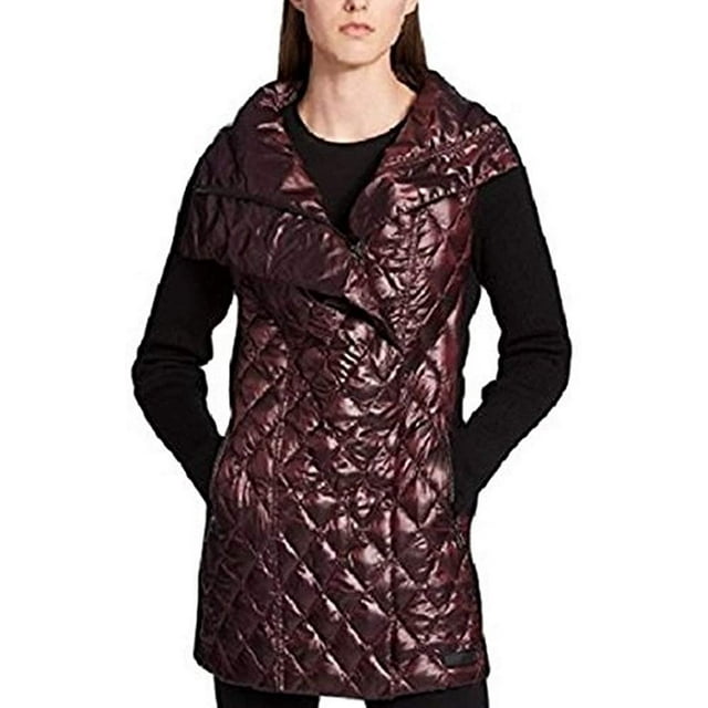 Calvin Klein Performance Veste de Marche Matelassée à Losanges pour Femme P Violet