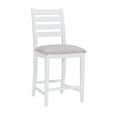 thumbnail image 3 of Linon Flynn Counter Stool White Upholstered Set Of 2, 3 of 13