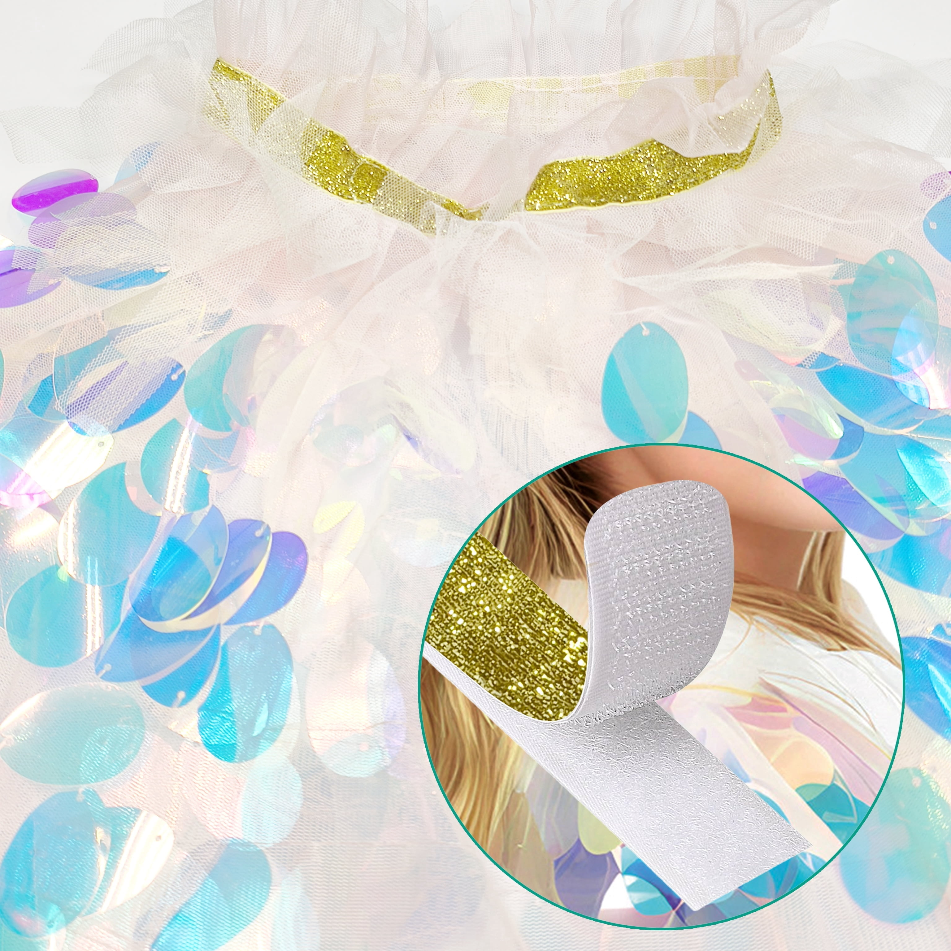 Sequin Cape Costume Accessory for Children, Multicolor, One Size, Halloween by Way To Celebrate