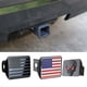 thumbnail image 5 of Tapón antipolvo para remolque de metal con forma de bandera nacional y barra blanca tridimensional 3D, tapa protectora de boca cuadrada para coche, 5 of 6