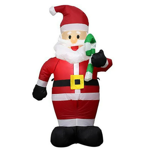 Christmas Inflatable Santa Claus With Candy Cane Home Decorations Yard Led Lights Outdoors Ornaments Xmas New Year Party Shop Yard Garden Decoration Walmart Com Walmart Com