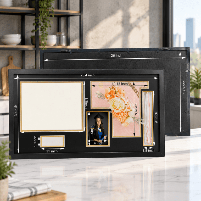 Clof 2026 Graduation Shadow Box Frame For 8.5x11 Diploma & 4x6 Photo ...