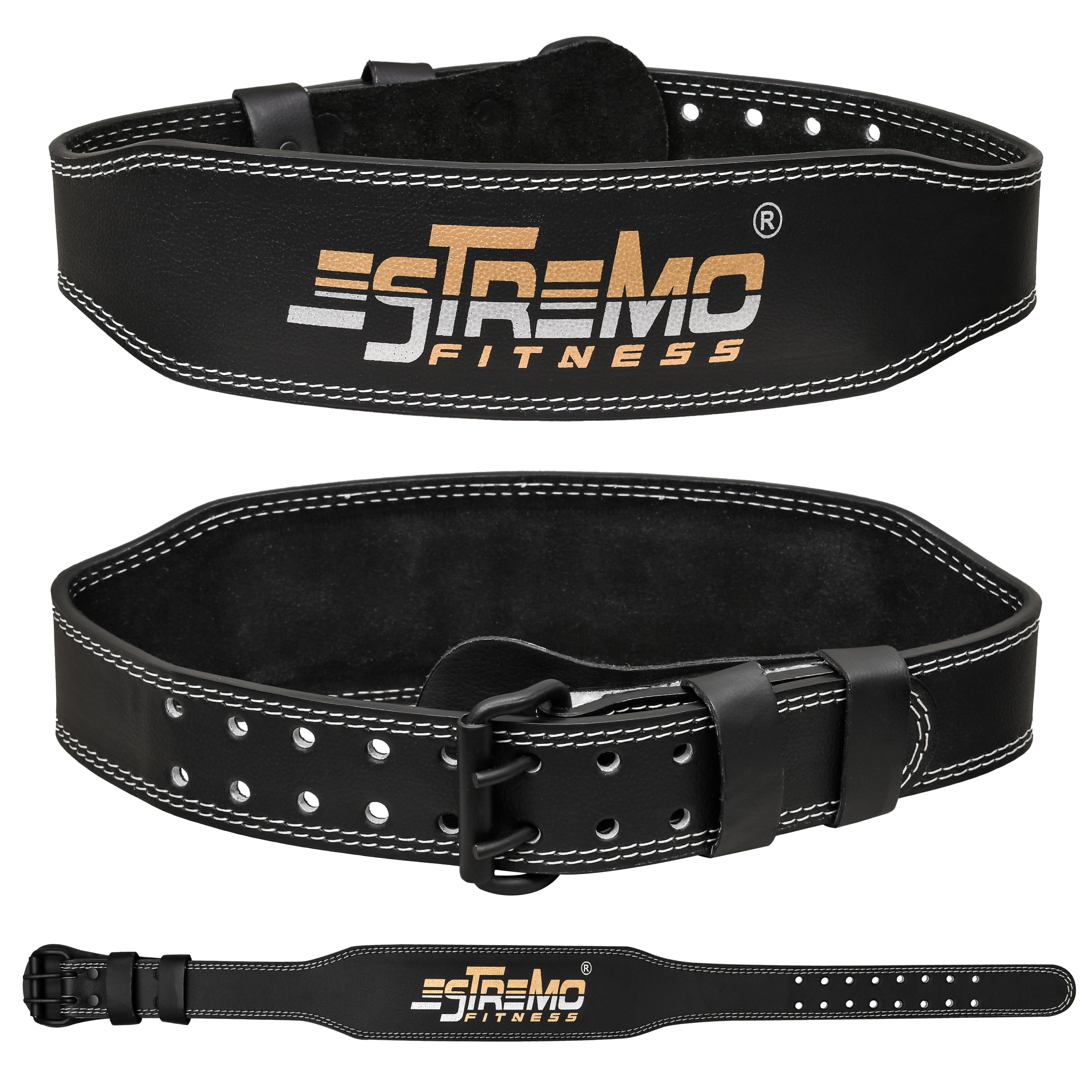 Estremo Weightlifting Belt Leather 6”,Gym & Lifting, Lower Back Support