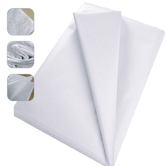 iMzoon Fusible Interfacing for Sewing Fabric-White 59" x 5 Yards Medium Weight Iron-On Non-Woven Batting Strips, Single-Sided Fusible Interfacing for Quilting Supplies & DIY Craft Sewing Projects