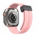 thumbnail image 2 of Apple Watch Size 38/40/41mm Magnetic Buckle Premium Silicone Replacement Watch Band Strap for iWatch Series 1/2/3/4/5/6/7/8/9/SE [ Pink ], 2 of 2