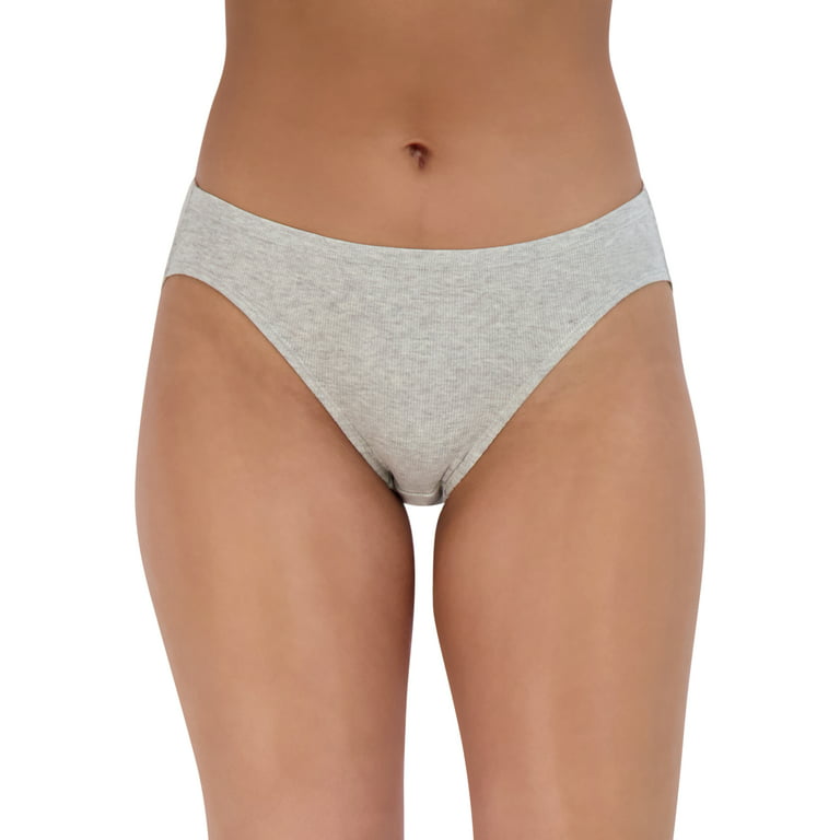 Best Fitting Panty Women's Cotton Stretch Rib Bikini, 4 Pack 