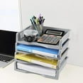 thumbnail image 5 of Office Desk Accessories, Paper Tray, Paper Organizer for Desk, Paper Tray Organizer for Desk, Stackable Paper Trays Organizer for Desk, Letter Tray Organizer, A4 Paper Holder, Gray, 5 of 8